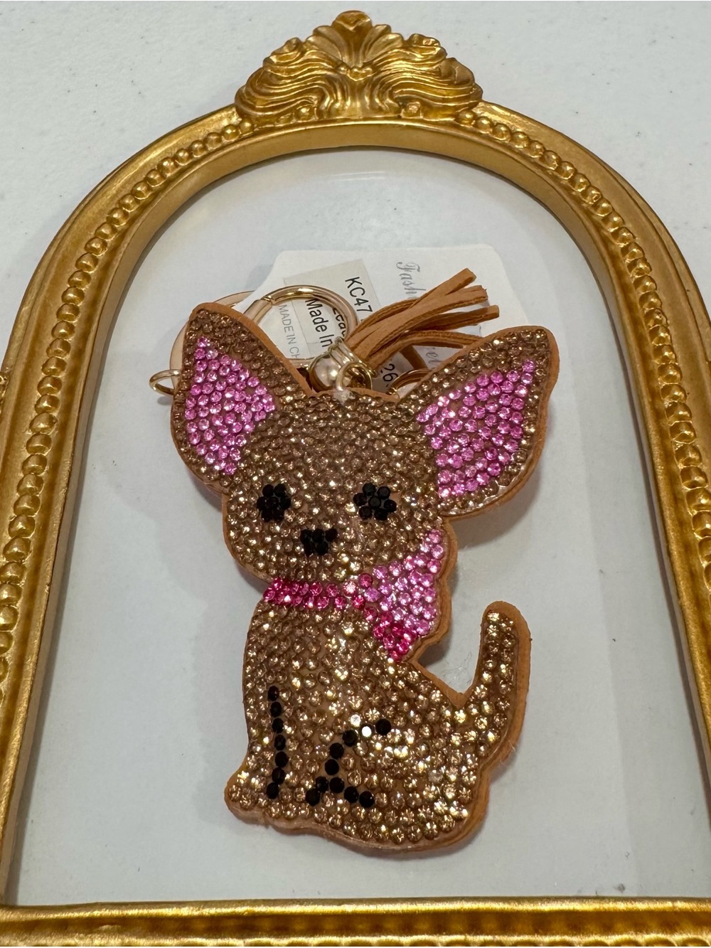 New Brown Chihuahua Keychain Bag Charm